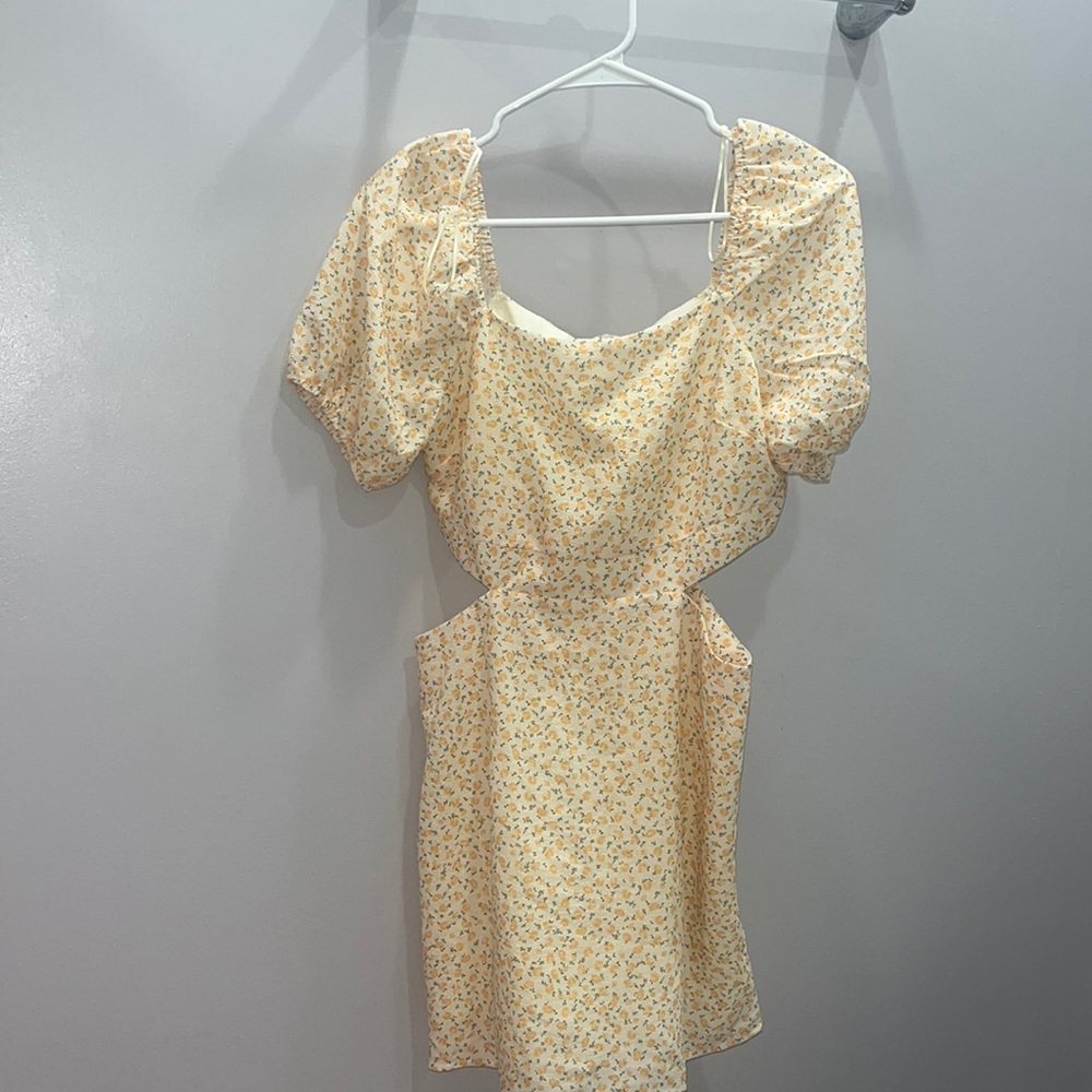 Yellow floral dress
